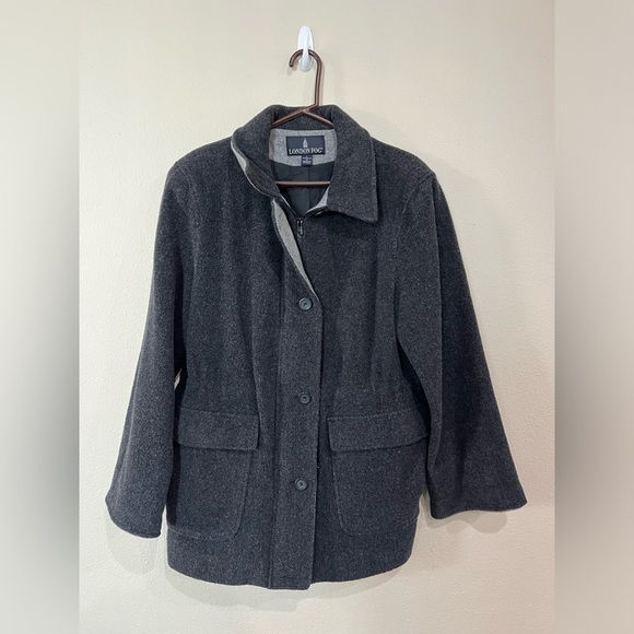 London Fog Men’s 100% Wool Jacket Gray - Picture 1 of 6